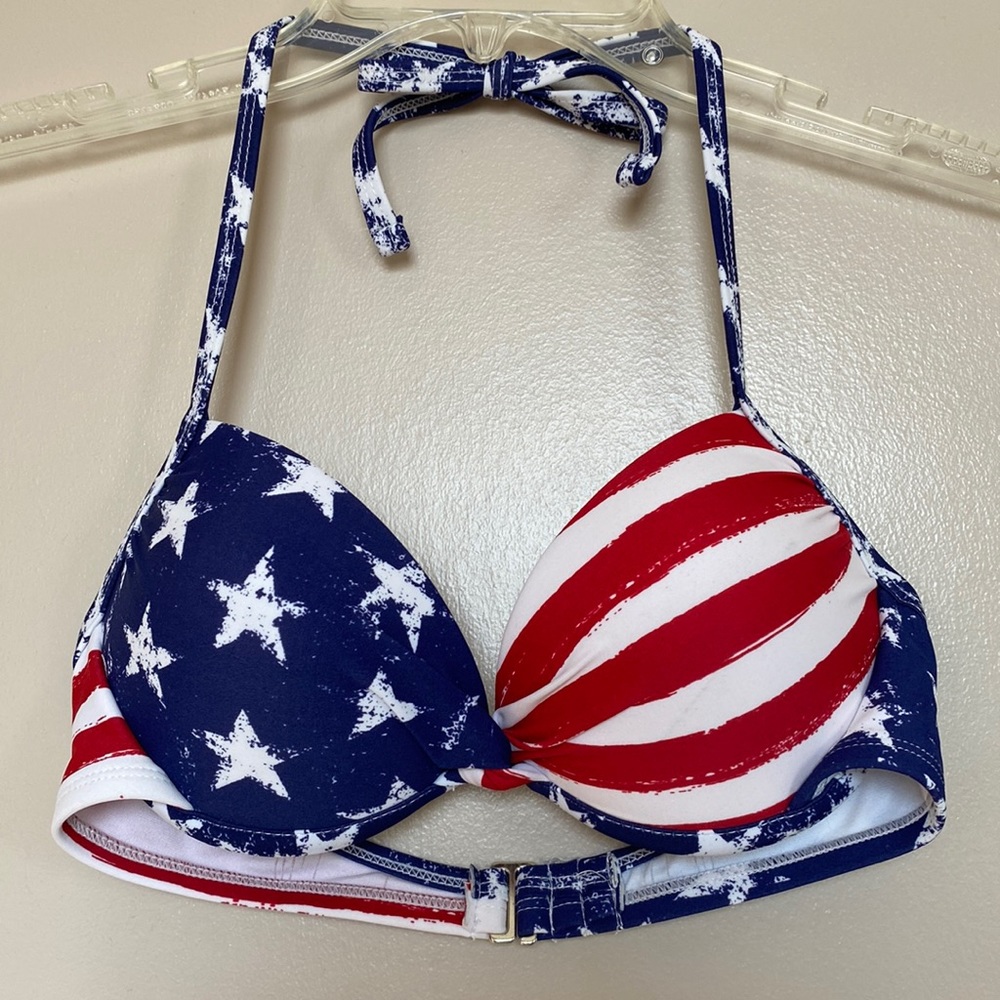 Stars and Stripes Push Up Bikini Top